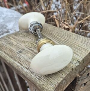 French Porcelain Door Knob Vintage From Paris, France